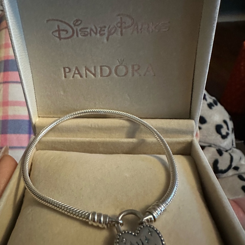 Pandora Silver Bracelet with Heart Charm